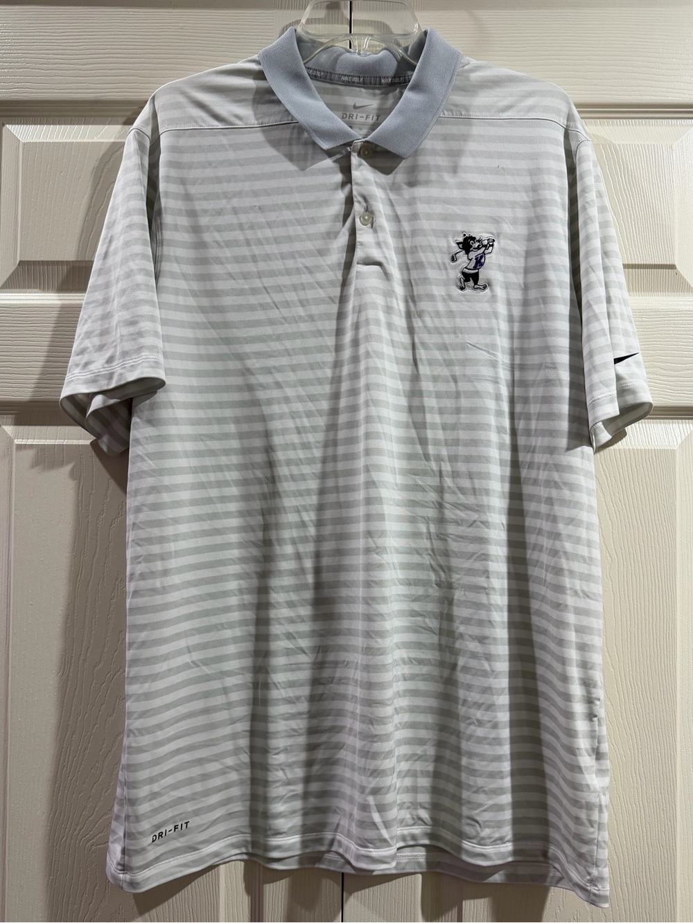 Nike Dri-FIT Golf Polo Shirt with KSU Wildcat Embroidery, Sz XL